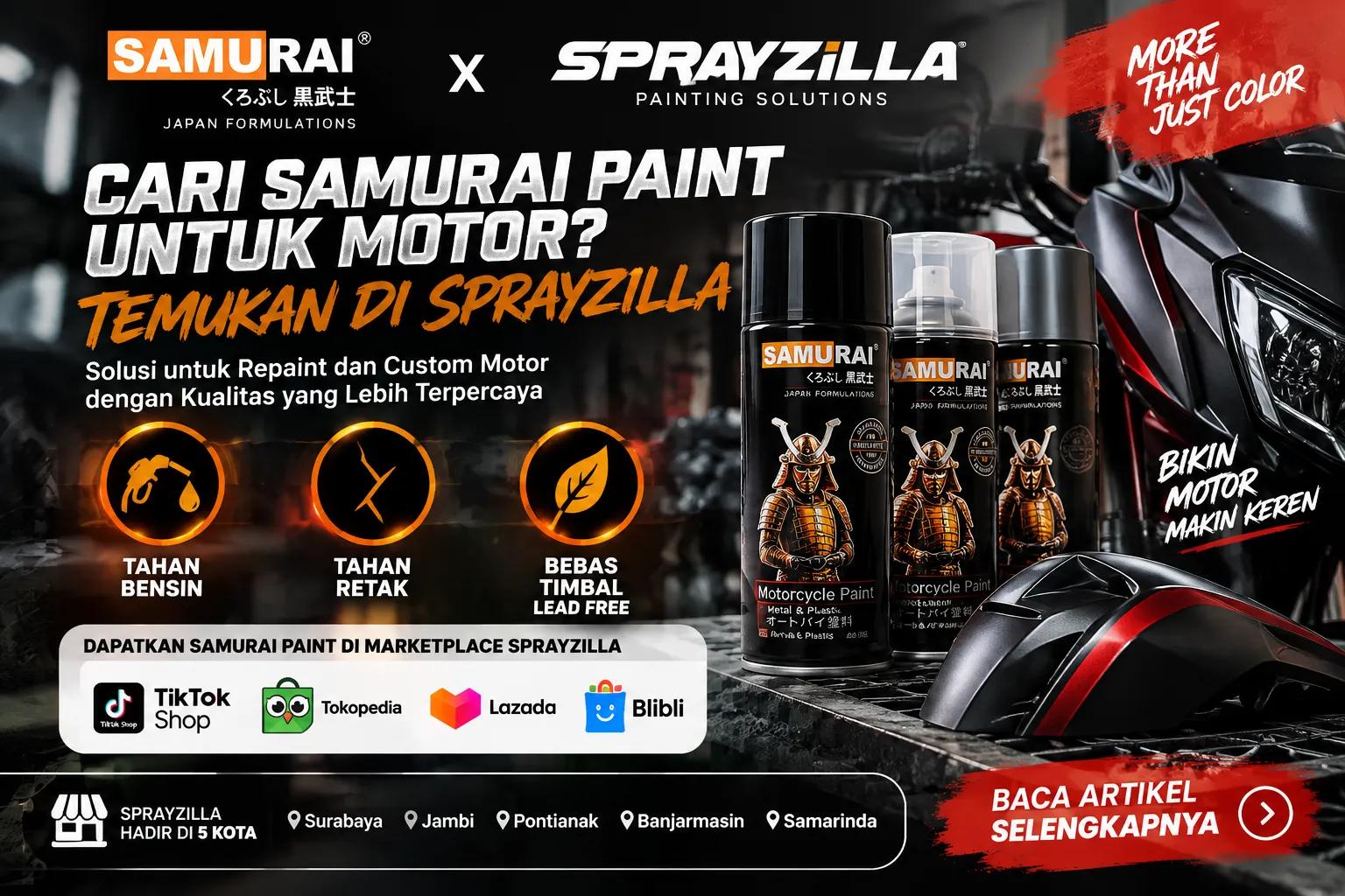 Cari Samurai Paint untuk Motor? Temukan di Sprayzilla