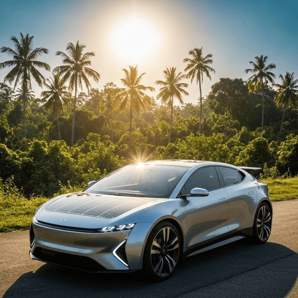 Mengintip Revolusi Teknologi Panel Surya Terintegrasi pada Mobil Listrik 2025, Inovasi Atap Tenaga Surya yang Siap Ubah Cara Pengisian Daya EV di Indonesia