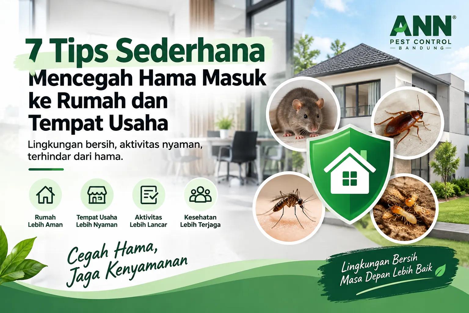 7 Tips Sederhana Mencegah Hama Masuk ke Rumah dan Tempat Usaha
